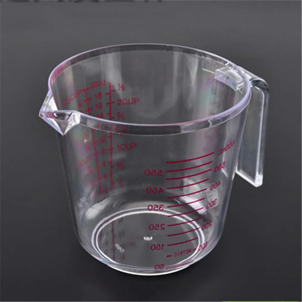 

2PCS/SET 300ML+600ML Plastic Jug Pour Spout Surface Kitchen Tool Supplies Measuring Cup