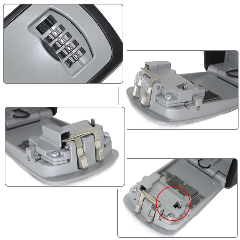 Маленький Металлический секретный сейф ящик для хранения ключей Коробки с 4