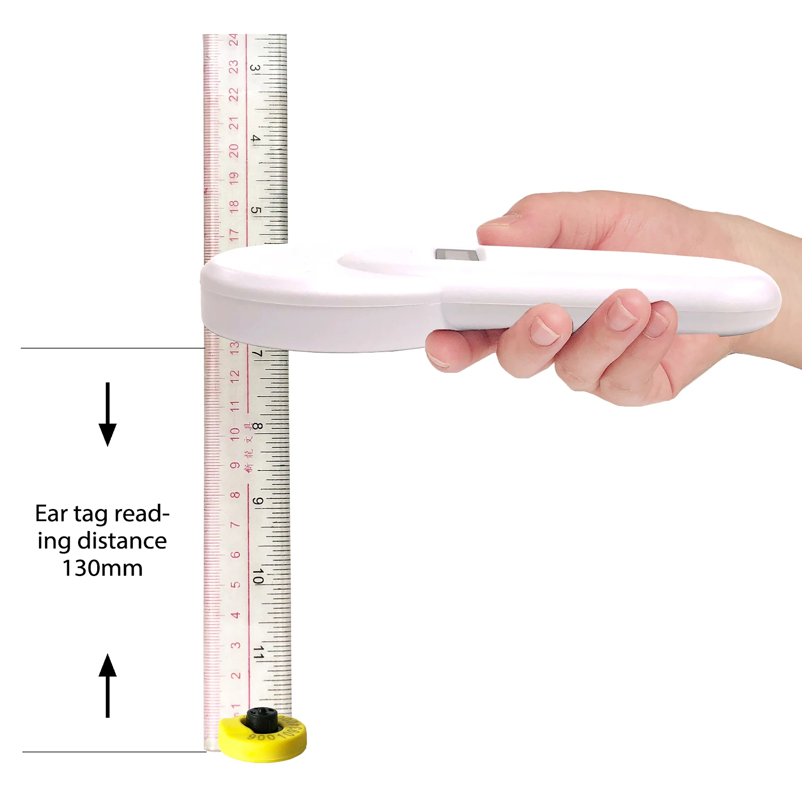 

H01-T 134.2KHz Handheld Portable Animal Chip Reader 134.2KHz Animal Tags Reader FDX-B Format Supports with Buzzer