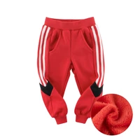 red autumn boys velvet pants cotton warm teen clothes party toddler comfortable soft trousers for children kids
