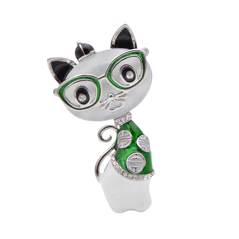 boy cat CINDY XIANG опал девушка и мальчик кошка брошь милый 2 дизайн Модная брошь с животными Броши для женщин осень зима Ювелирные изделия детский подарок - Окраска металла: boy cat