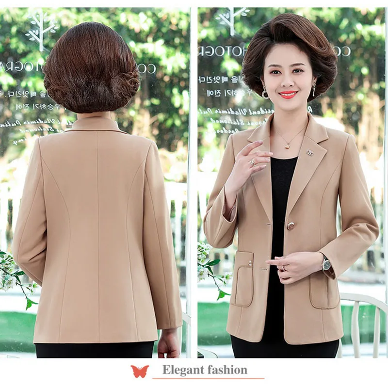 Khaki Suit Jacket Women Loose Blazer Spring Fall Blazers Korean Office Green Blazer Lady Business Blazers Casual Coat Mujer New