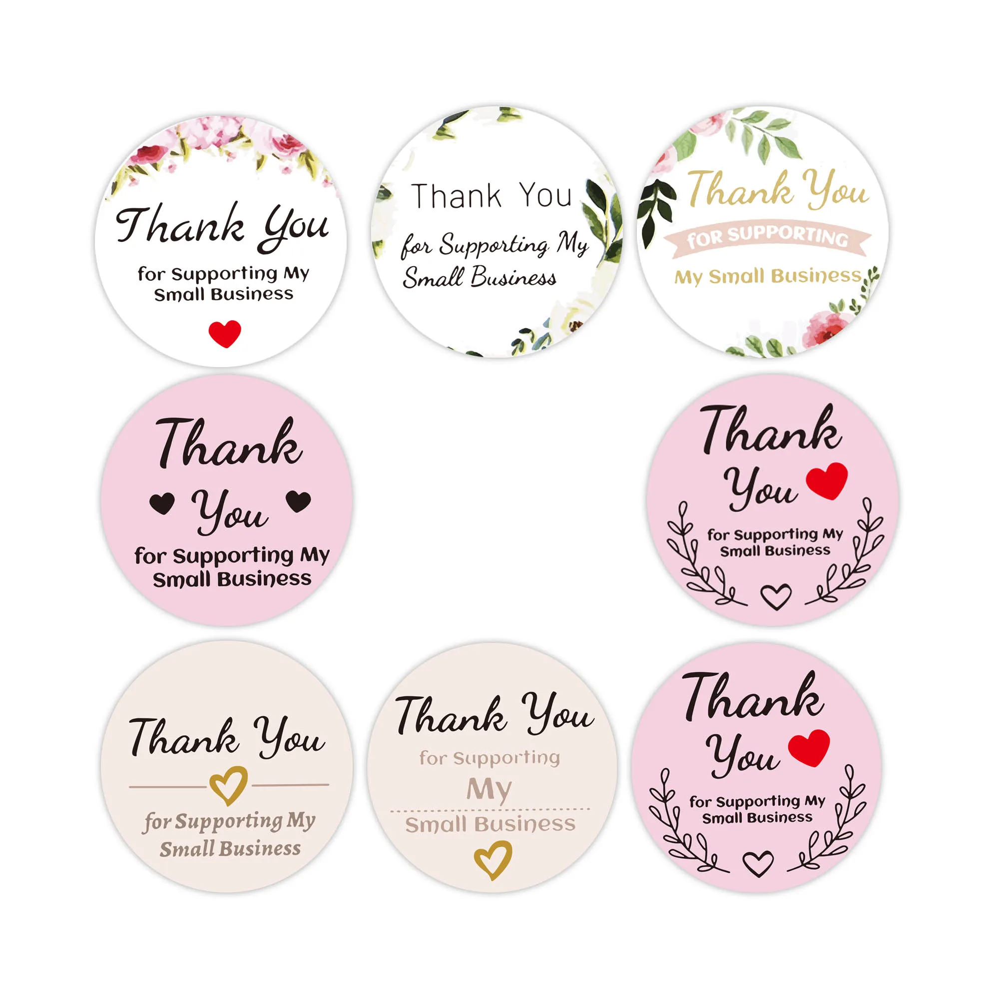

500pcs thank you sticker â€œthank you for supporting my samll businessâ€˜â€™ Sticker Gift Decoration Seal Sticker Wrapping Sticker