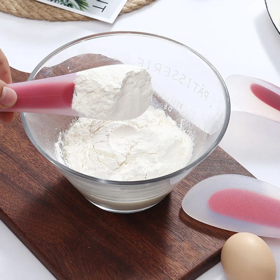 

Non Stick Butter Cooking Silicone Spatula Set Food Grade Cookie Pastry Scraper Cake Baking Spatula Silicone Spatula