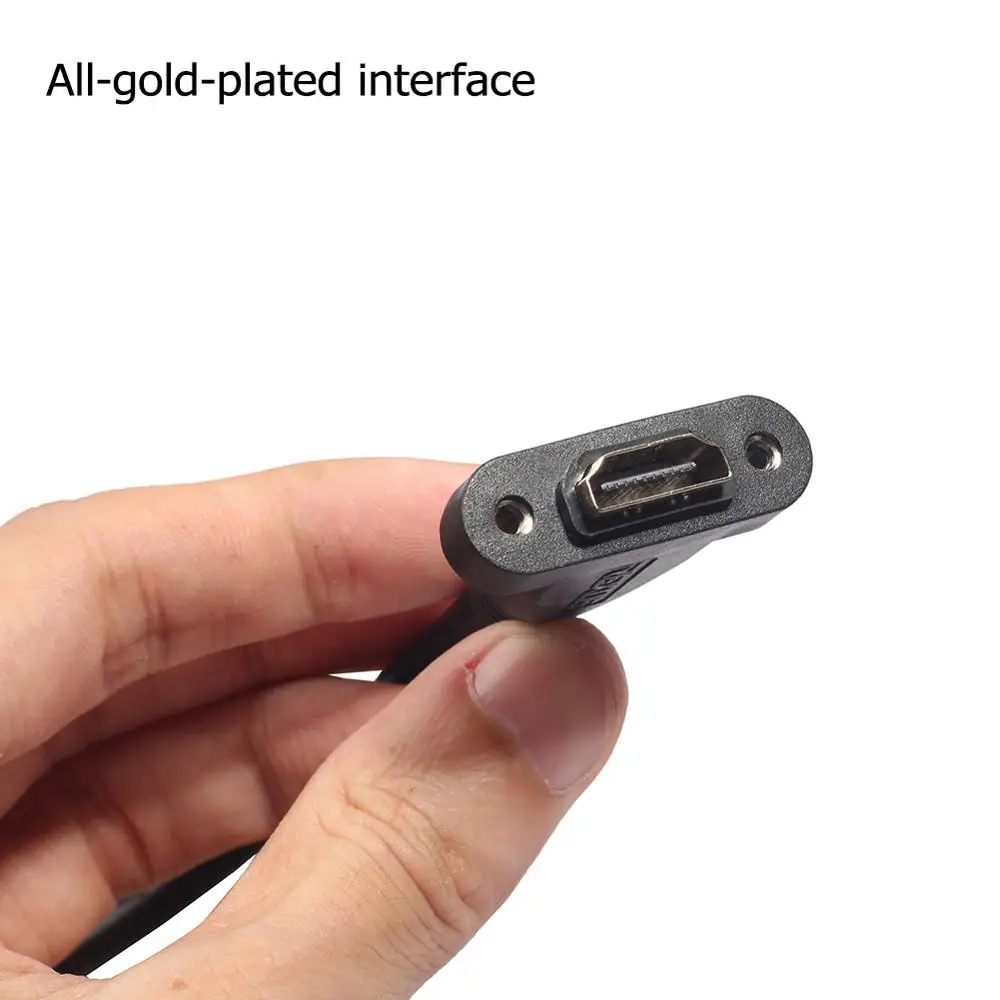 1 4 в 0 3 м 6 2 HDMI кабель-удлинитель адаптер Папа-мама с винтовым креплением на панель