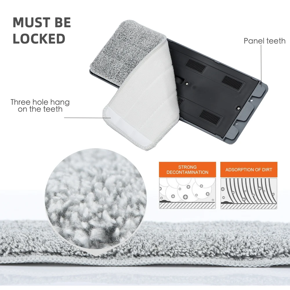 

Microfiber Flat Squeeze Mop Bucket for Floor Cleaning 360 Rotated Head Self-Wringing Mop Bucket System with 4 Reusable Mop Pads