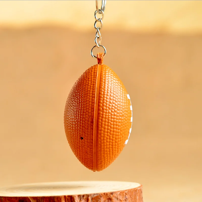 Мяч для снятия стресса из полиуретановой пены игрушки регби мяч брелок кулон