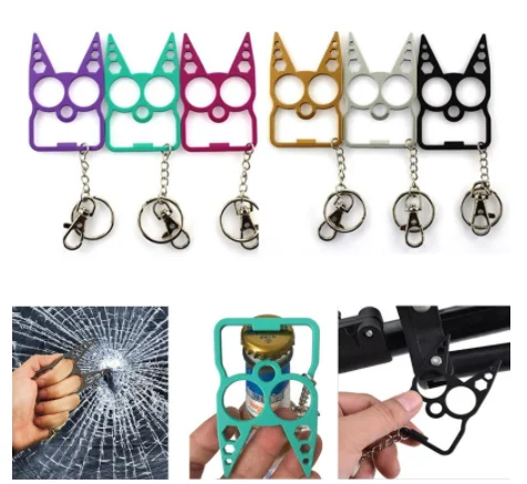 

Multifunction Keychain Cute Cat Opener Screwdriver Keychain Gadgets Zinc Alloy Portable Bottle Opener Kitchen Gadget Beer Tools