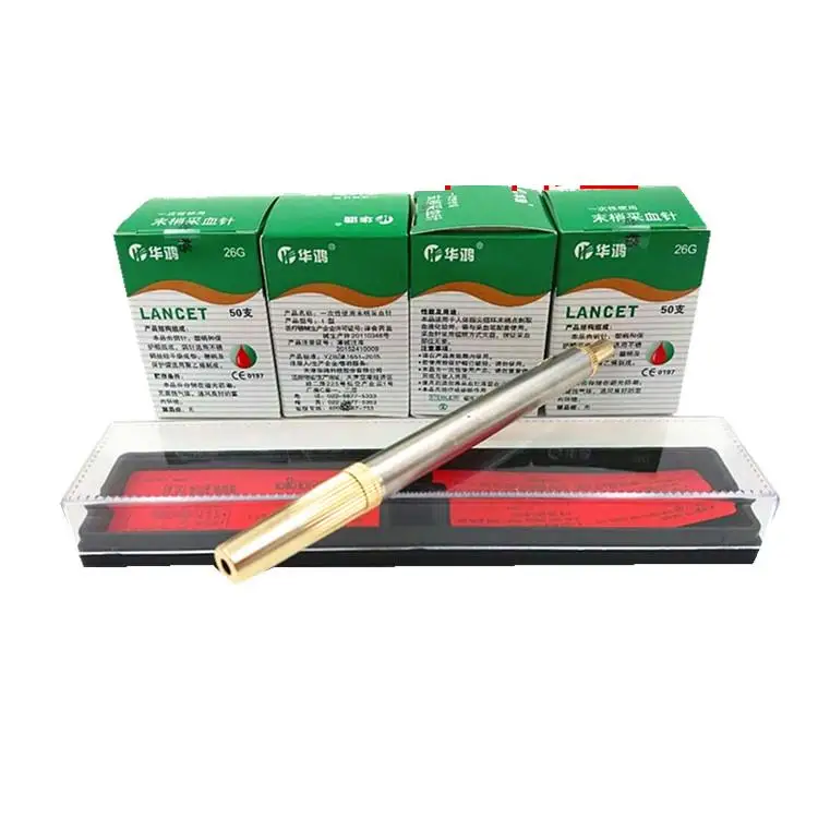 Ланцет ручка из нержавеющей стали в форме точки кольцо акупунктурный массаж