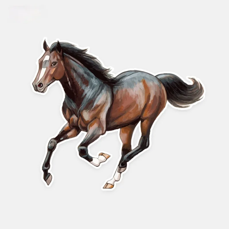 Cartoon Animals Decals Horse PVC Nice Quality Car Sticker Animal Decal 14.5CM*12.5CM