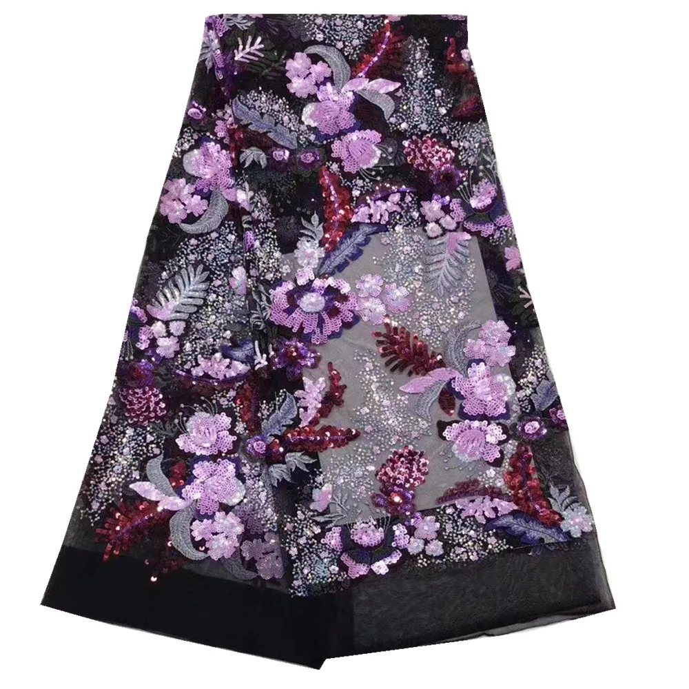 

Latest French Tulle Lace Fabric 2021 High Quality Nigerian Women Wedding Sequins Embroidery African Lace Fabric Sewing wy18-93
