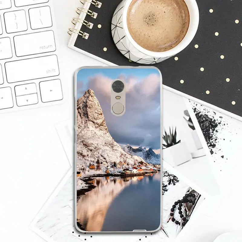 Красивый Lofoten пейзаж для Xiaomi mi Red Note 3S 4 4X 4A 5 5S 5A 6 8 A1 Pro Plus Max 3 Сумки силиконовый