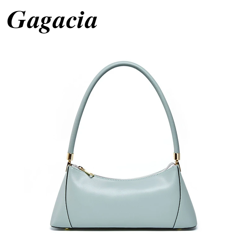 

GAGACIA New Fashion Underarm Bag Women Genuine Leather Handbags Baguette Woman Shoulder Bag Small Ladies Female Hand Bags 2021
