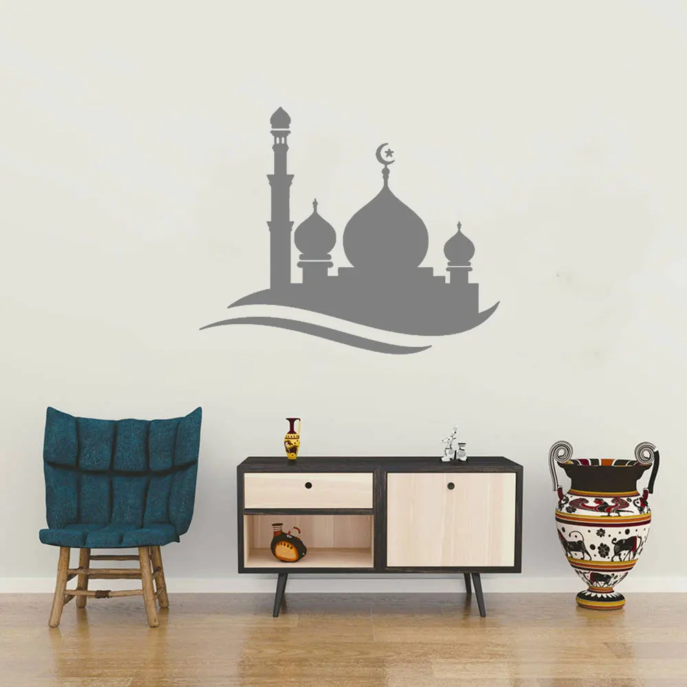 

Indian Building Taj Mahal Wall Sticker Landscape Castle Art Vinyl Window Decal Living Room Decoration Wallpaper DW7405