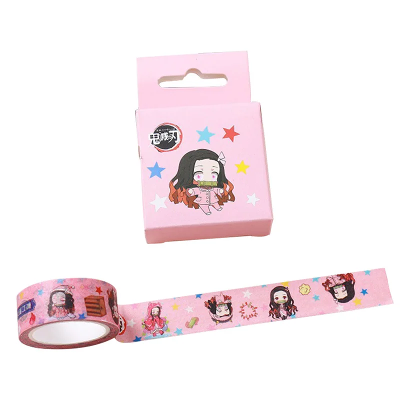 

1 roll Anime Demon Slayer Kimetsu no Yaiba Washi Tape 1.5cm x 5m Scrapbooking Crafts Adhesive DIY Masjing Tape