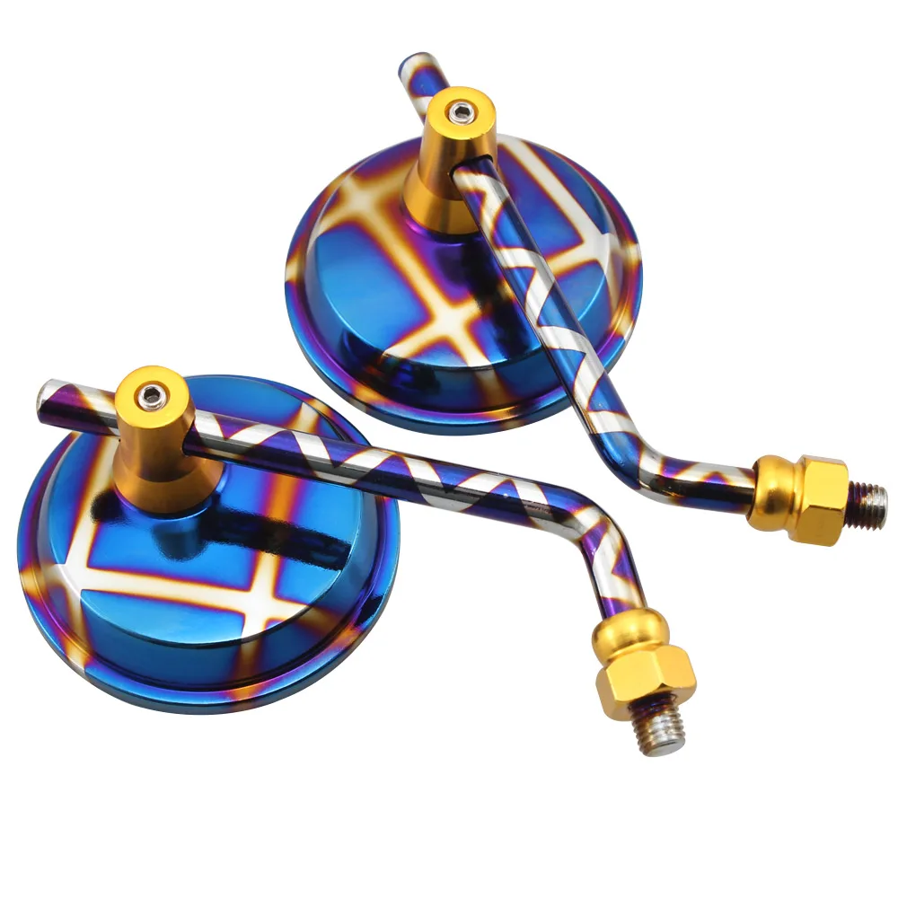 Универсальное круглое зеркало заднего вида для скутера мотоцикла 10 мм крепление