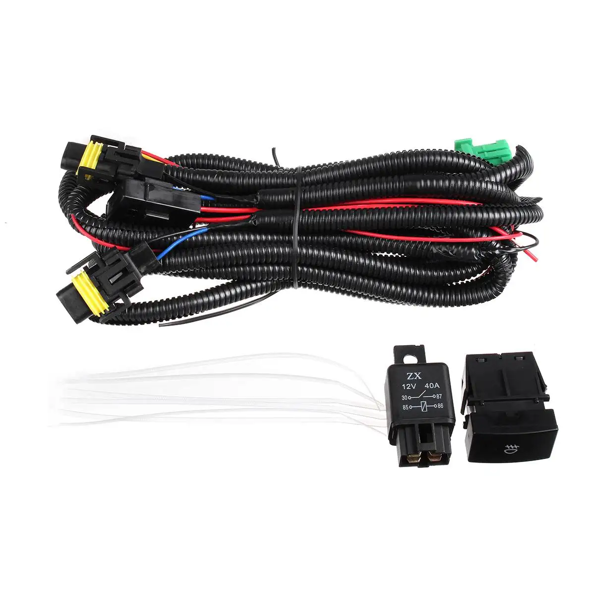 

Pair 12V 55W Car Front Bumper Fog Lights Driving Lamps w/ Wiring Harness For Honda CRV for CR-V 2017-18 w/ H11 Bulbs car styling