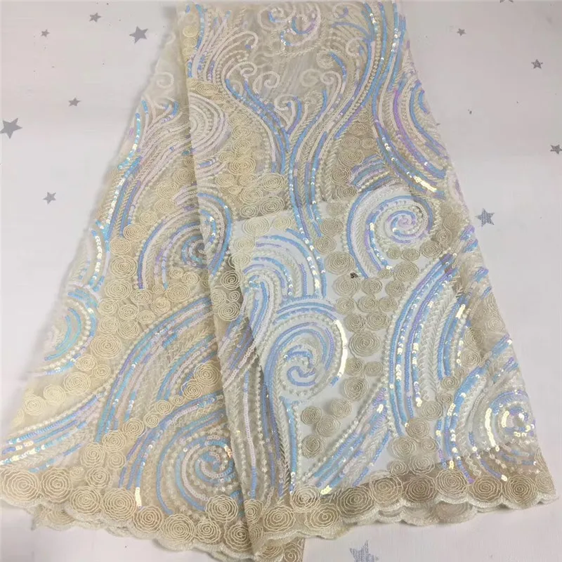 2020 желтая африканская кружевная ткань зеленое кружево высокого качества с