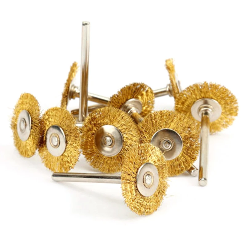 

10pcs Copper Wire Polishing Wheel Brush Drum Full Set For Rotary Tool Set Supply
