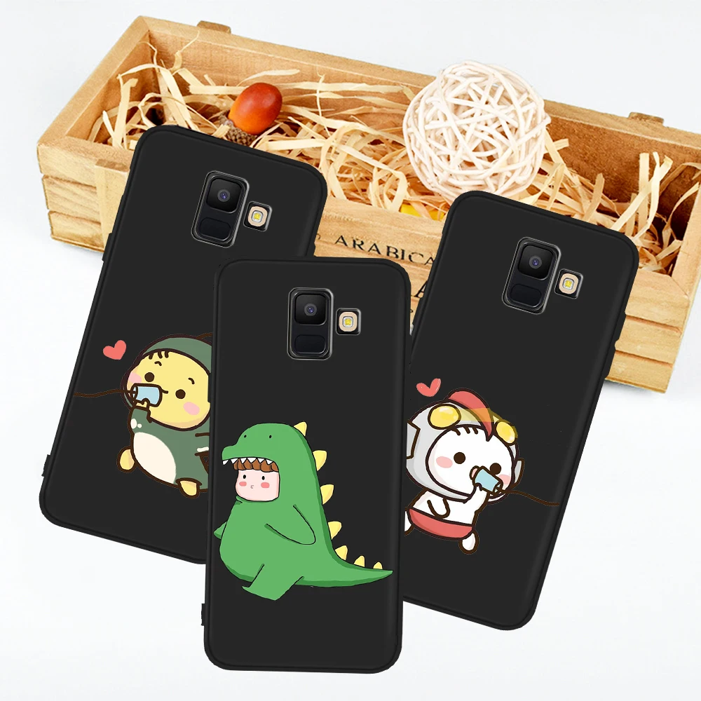 

Hot Dinosaur cartoon cat couple cute phone case for Samsung Galaxy A3 A5 A6 A7 A8 A9 A10 A30 A40 A50 A90 J3 J4 J5 J6 J7 J8 Plus