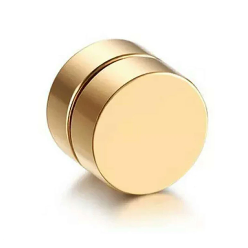 1 пара мужские серьги круглые магнитные титановые стальные клипсы разноцветные