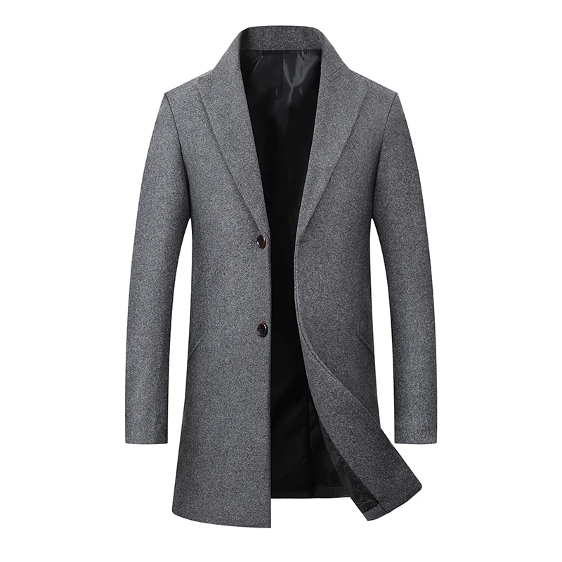 

Winter Men's Wool Coat Fashion Slim Warm Men Overcoat Outwear Casual Long Korean Coat men Jacket Manteau Homme Autonme