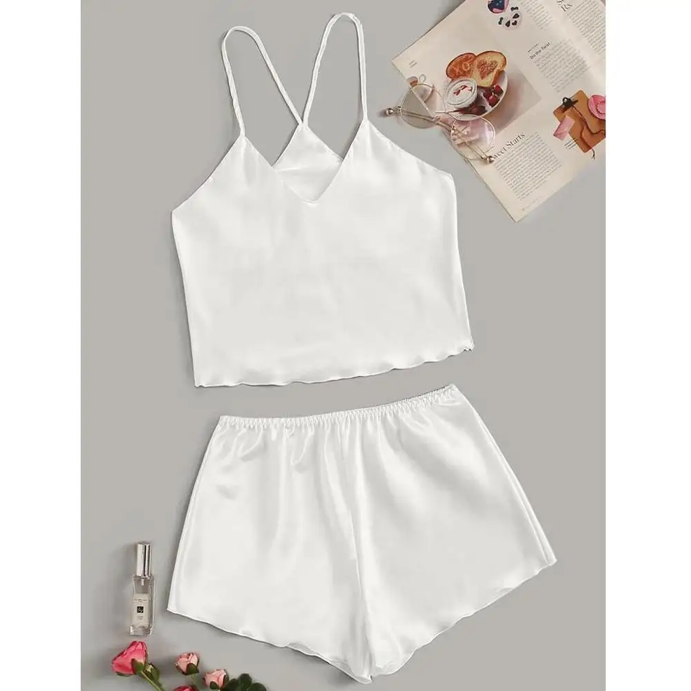 

Christmas pijamas Women Sexy Lingerie Sleepwear Satin Babydoll Lace Up Nightwear Comfortable home clothe female Pajama Party Set