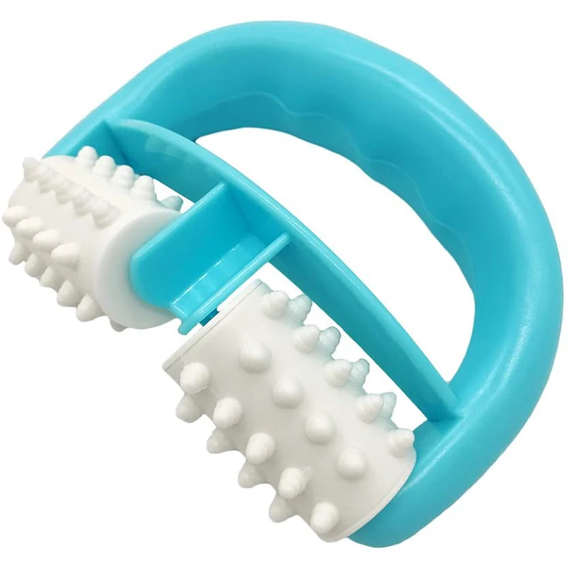 

Manual Round Handle 2 Wheels Muscle Massage Roller Massager Cellulite Roller for Legs Arms Back Pain Relief Muscle Relaxation