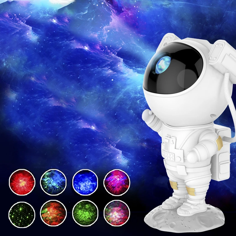 Светодиодный проектор вращающийся астронавт ночник красочная звезда галактика