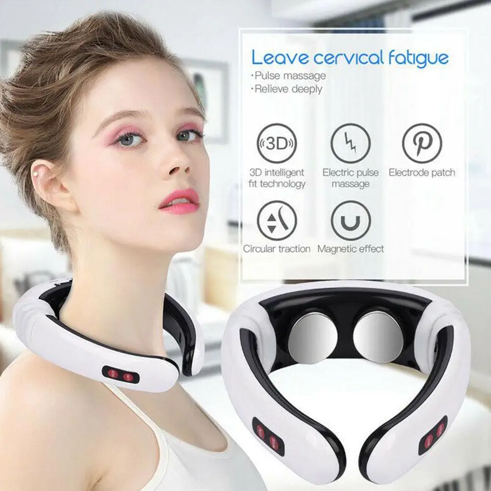 

Neck Massager Electric Pulse Neck Massage Pain Relief Cervical Tool Machine Health Physiotherapy Relaxation 2021 Vertebra C L9P2