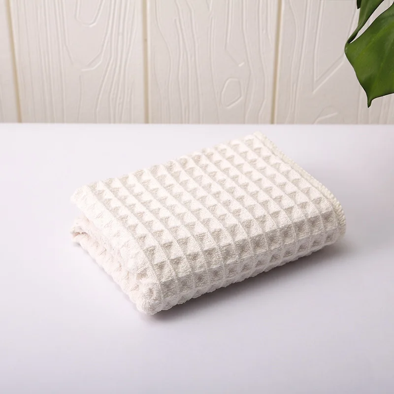 

Microfiber material refreshing and fashionable gauze waffle face towel yarn craft comfortable and skin friendly 2pcs