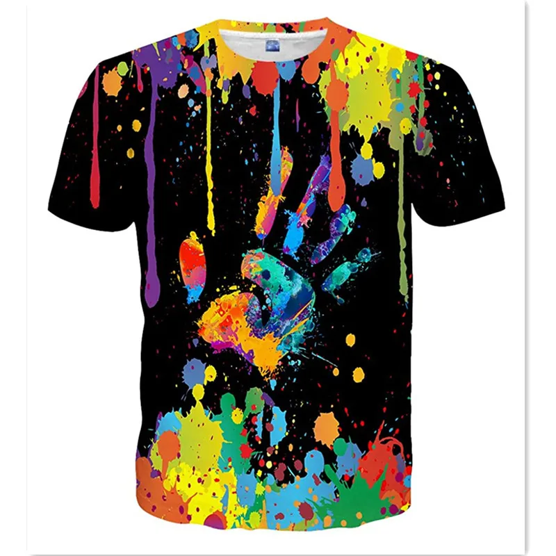 

Женская футболка с коротким рукавом, с разноцветным принтом