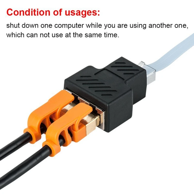 RJ45 Сплиттер Адаптер от 1 до 2 двойной женский порт CAT5/CAT 6 LAN Ethernet Sockt Сетевые