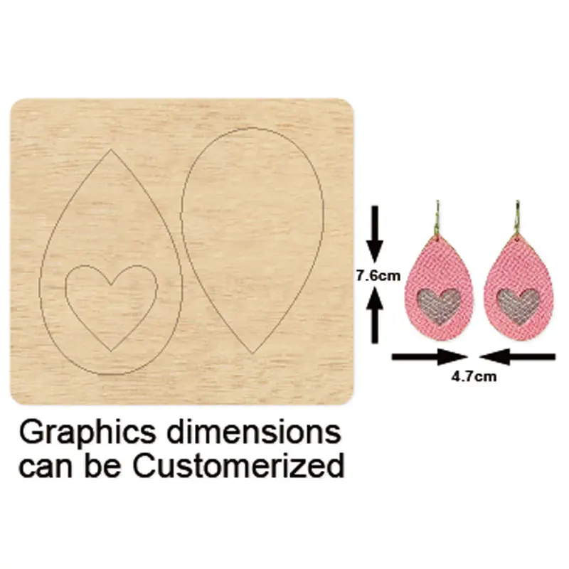 

Water Drop Love Cat Paw 2021 Handmade Wooden Cutting Earring Dies Do It Yourself Gift Decoration Paper Craft Supplies