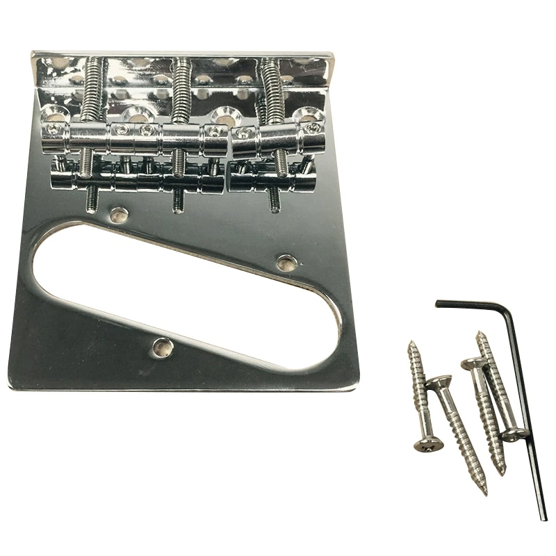 

Electric Guitar 3 Saddle Bridge Ashtray Saddle Bridge with Screws for TL 6 String Electric Guitar Chrome Accessories