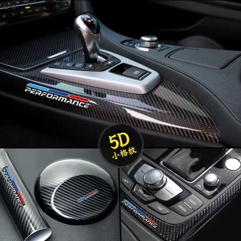 5D углеродного волокна автомобиля Стикеры пленка для творчества BMW M