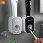 Автоматический диспенсер для зубной пасты Xiaomi, настенный держатель для зубных щеток, аксессуары для ванной комнаты, водонепроницаемая выжималка для зубной пасты
