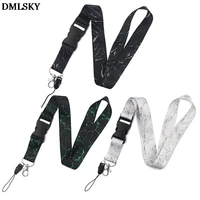 dmlsky marble printing lanyard keychain lanyards for keys badge id mobile phone rope neck straps accessories gifts m4378