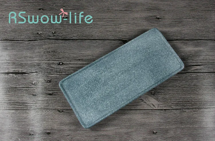 

Creative Snow Glaze Ceramic Tray Single Product Storage Oval Rectangular Household Kitchenware Decoration Serving Tray