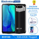 Смартфон Blackview BV9100 в усиленном корпусе, 13000 мАч, быстрая зарядка 30 Вт, экран 6,3 дюйма FHD, 4 Гб + 64 ГБ, 16.0 МП, мобильный телефон восемь ядер, на базе Android 9.0, NFC