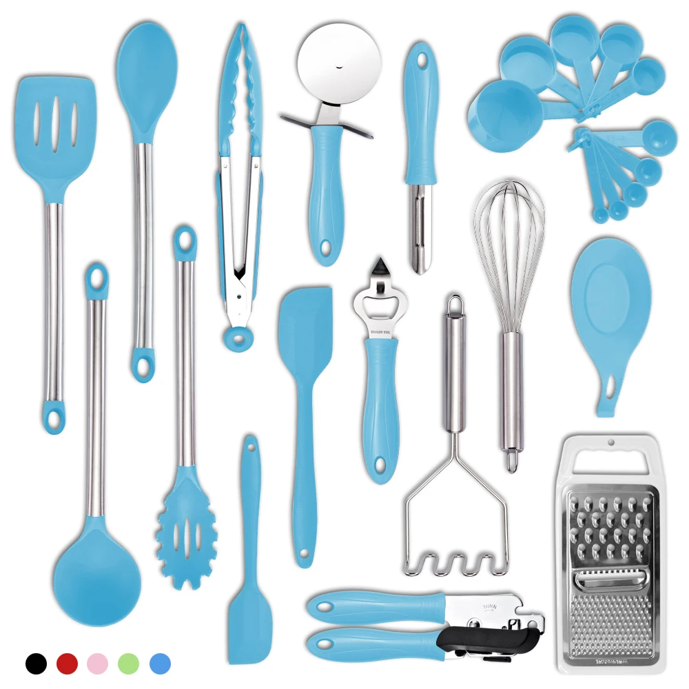 Набор кухонной утвари 25 шт. кухонные принадлежности силиконовая и нержавеющая