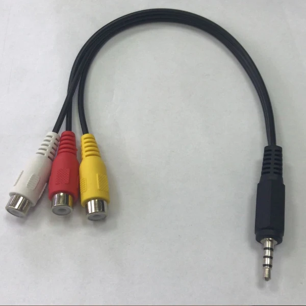 2 5 мм Мини AV папа на 3RCA мама M/F аудио-видео кабель переходник со стерео разъемом