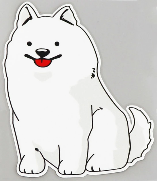 

Car-Sticker Automobiles Motorcycles Window Bumper Laptop Vinyl Decal PVC Decorative Goods Cute samoyed dog 15cmx11cm