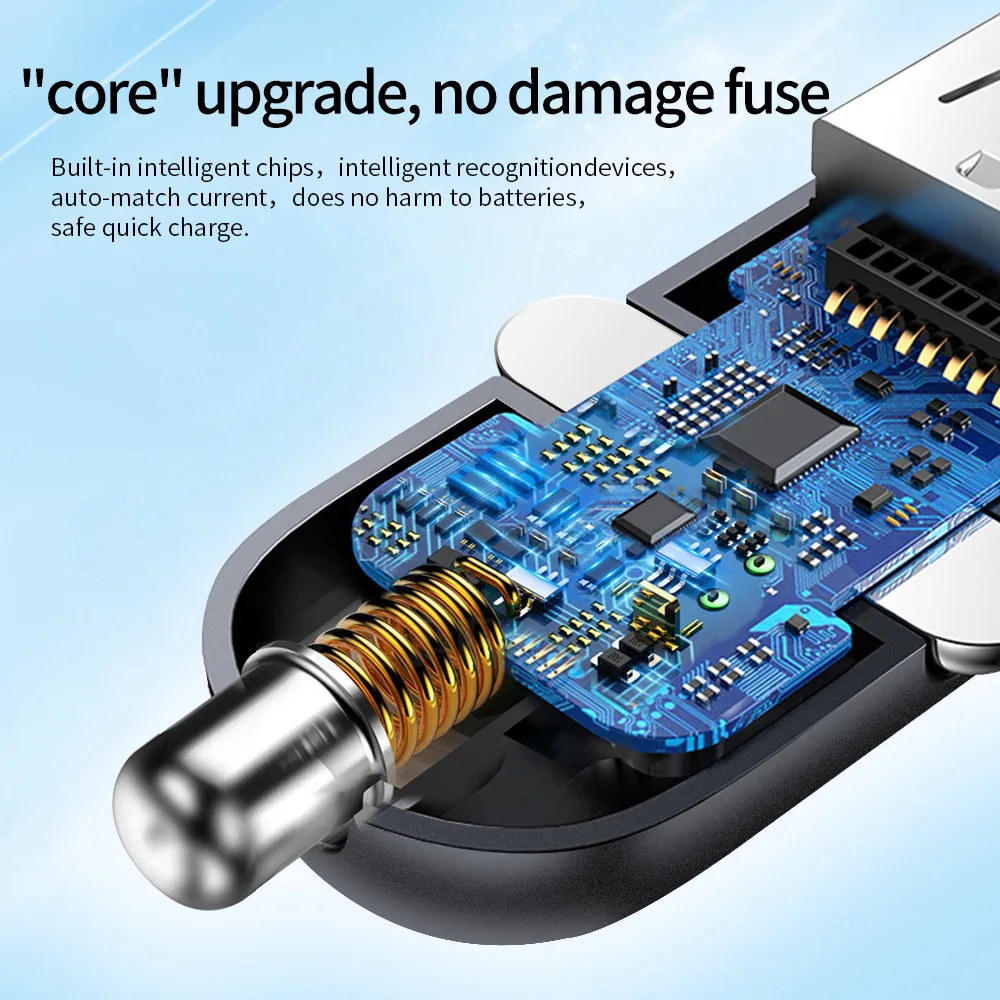 Olaf Автомобильное зарядное устройство USB Quick Charge 3.0 2.0 для мобильного телефона 2 порта быстрая зарядка для iPhone Samsung Tablet Car-Charger on.