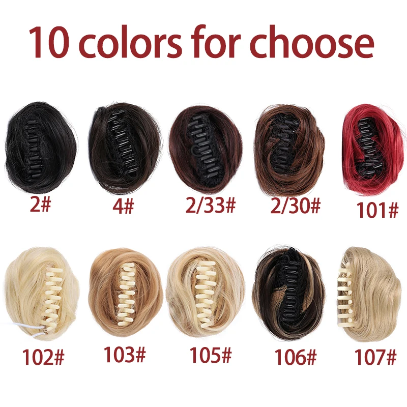 Synthetic Fake Hair Bun Curly bun Donut Chignon Clip In Hairpiece Extensions High Temperature Fiber | Шиньоны и парики