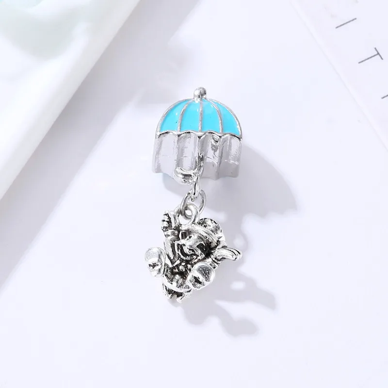 1 шт. новый милый самолёт белка ракушка бусина кулон DIY браслет ожерелье