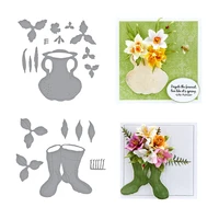 new cutting dies for 2021 flower and flower basket combination scrapbooking clear stamps crafts photo album diy card making dies