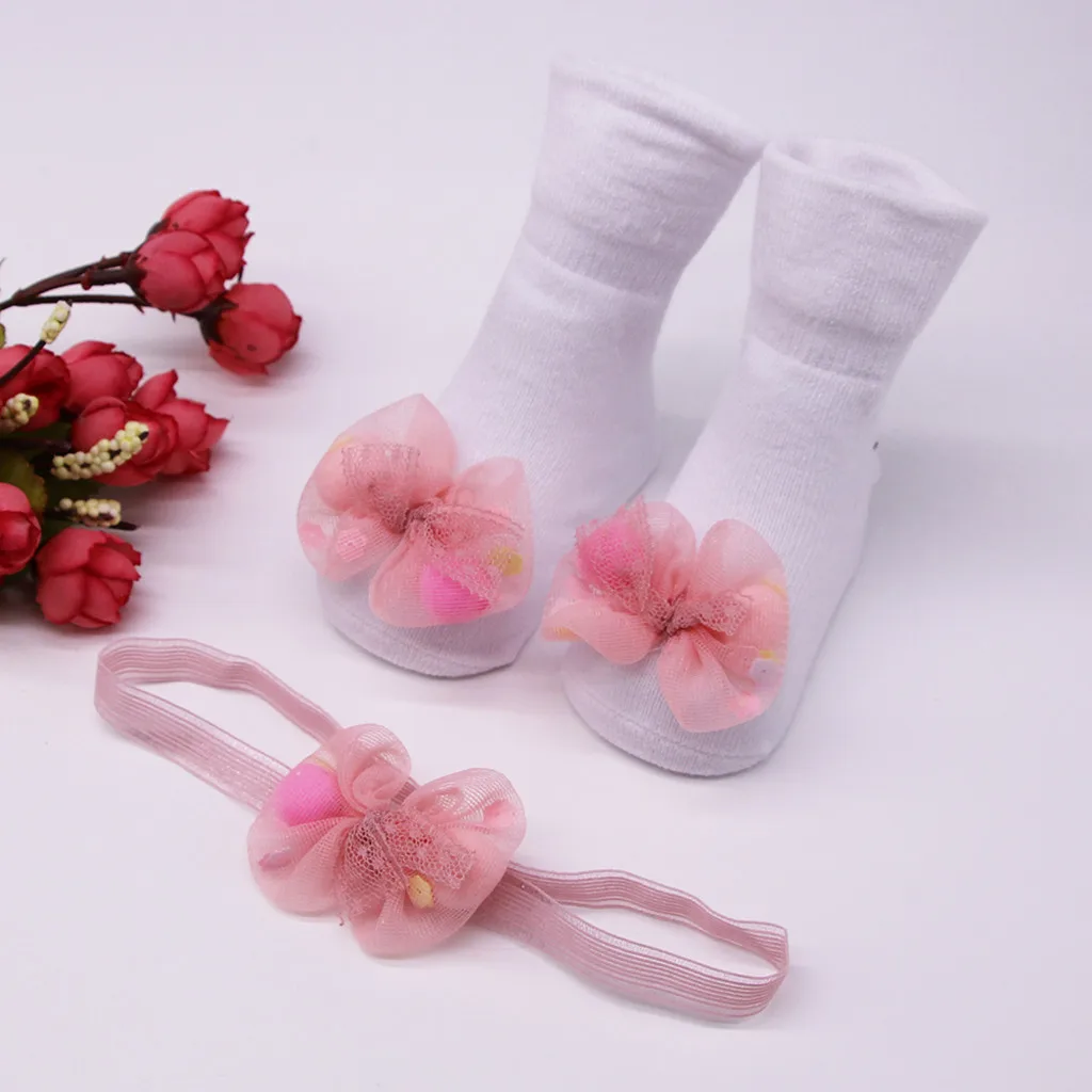 Носки для новорожденных носки нескользящие с ремнем маленьких девочек мягкие