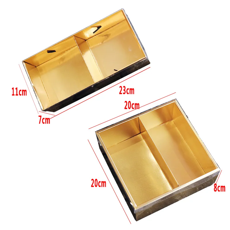 1 шт. золотой черный цветок подарочная коробка для десертов сумки Бумажная