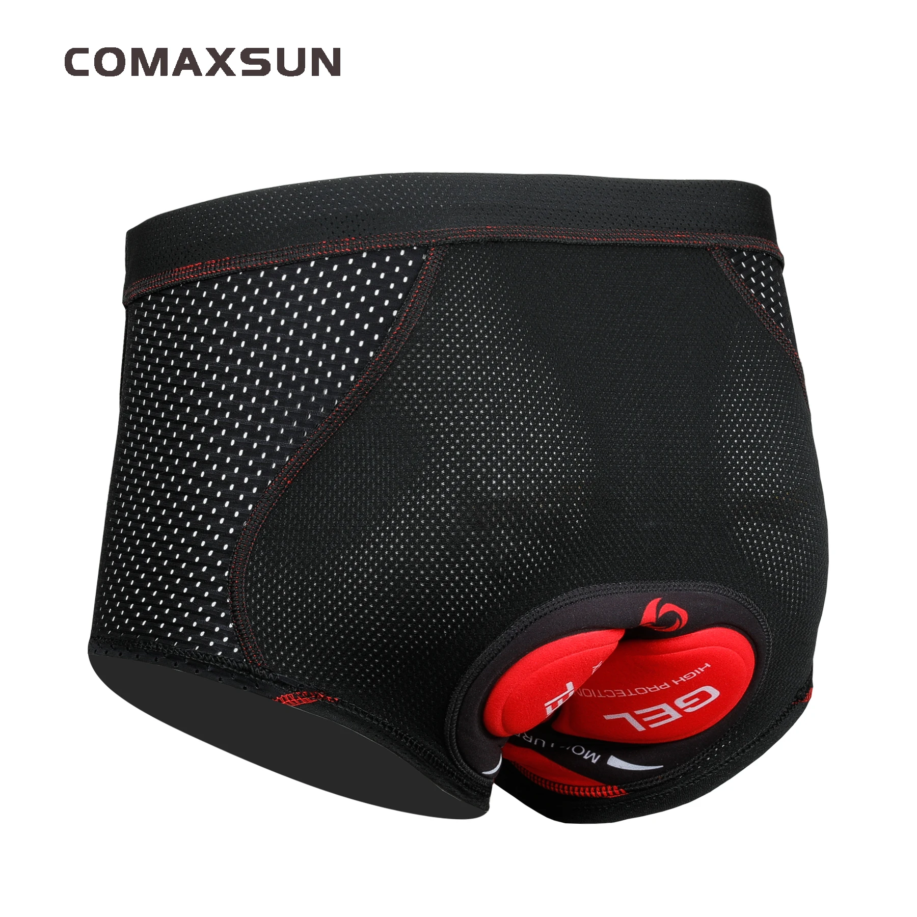 Велосипедные шорты COMAXSUN Pro противоударные черные трусы с гелевыми вставками 5D